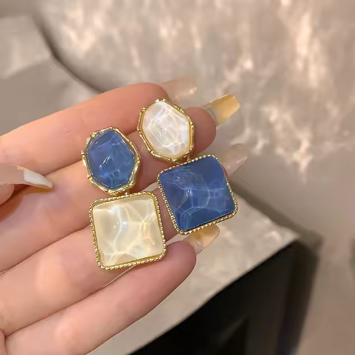Marble Drop Earrings – Artsy Vibes