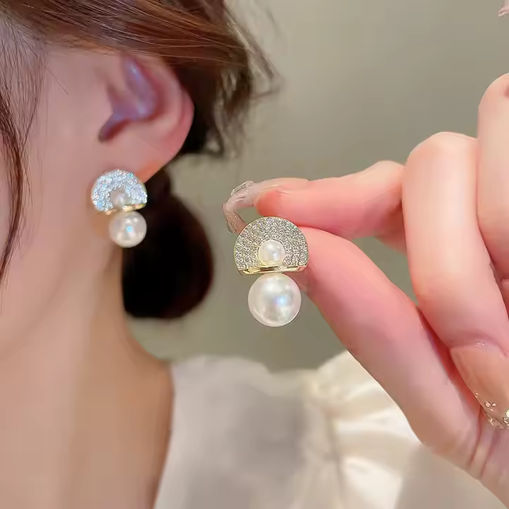 Elegant Double Pearl Earrings