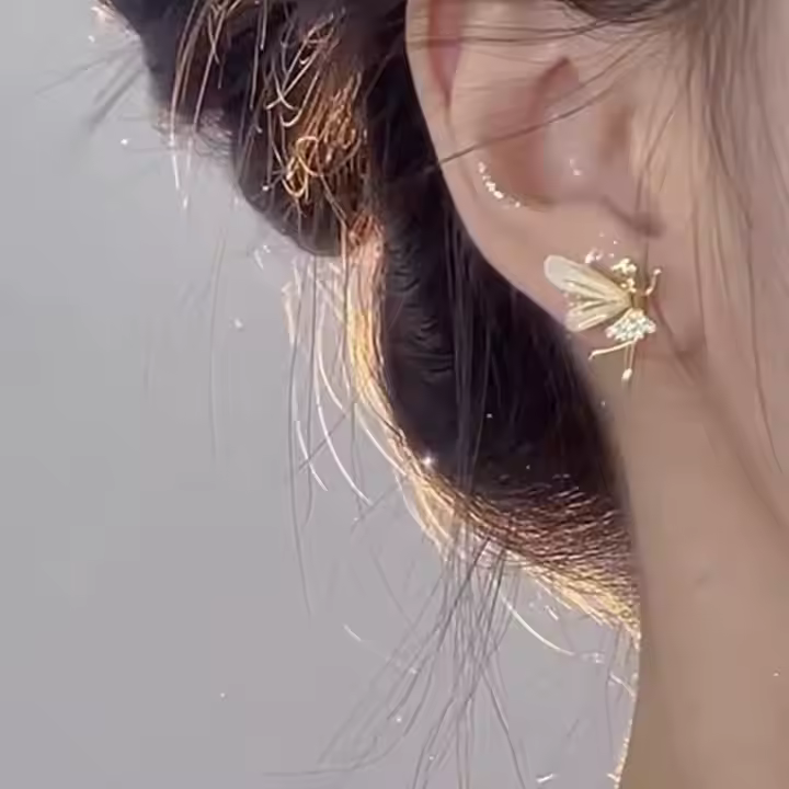Gold Butterfly Studs – Luxe Glow