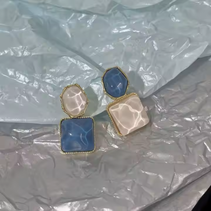 Marble Drop Earrings – Artsy Vibes