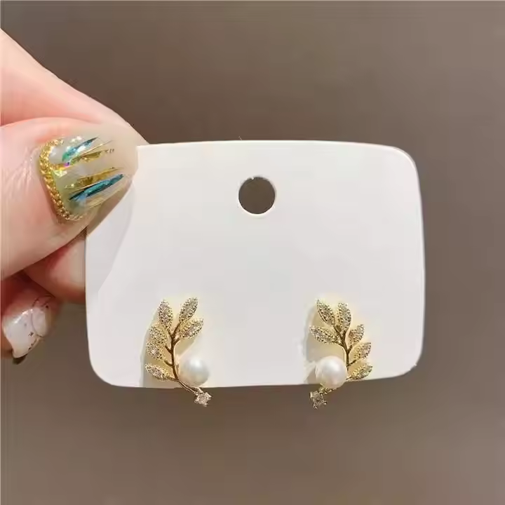 Gold Leaf Studs – Nature’s Glow