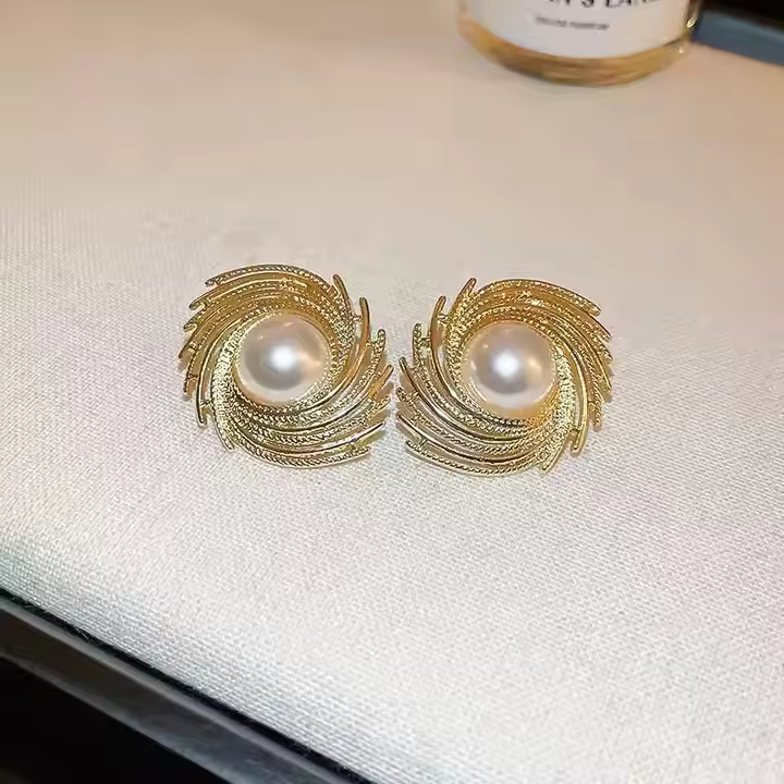 Gold Flower Studs – Blossom in Style