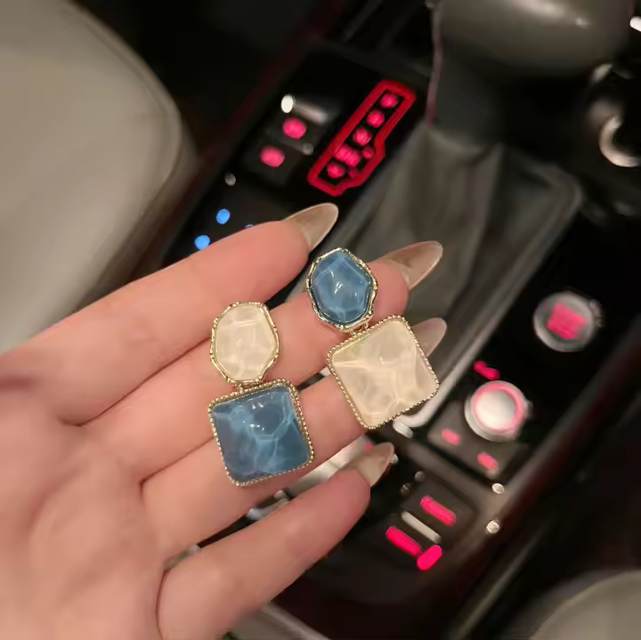 Marble Drop Earrings – Artsy Vibes