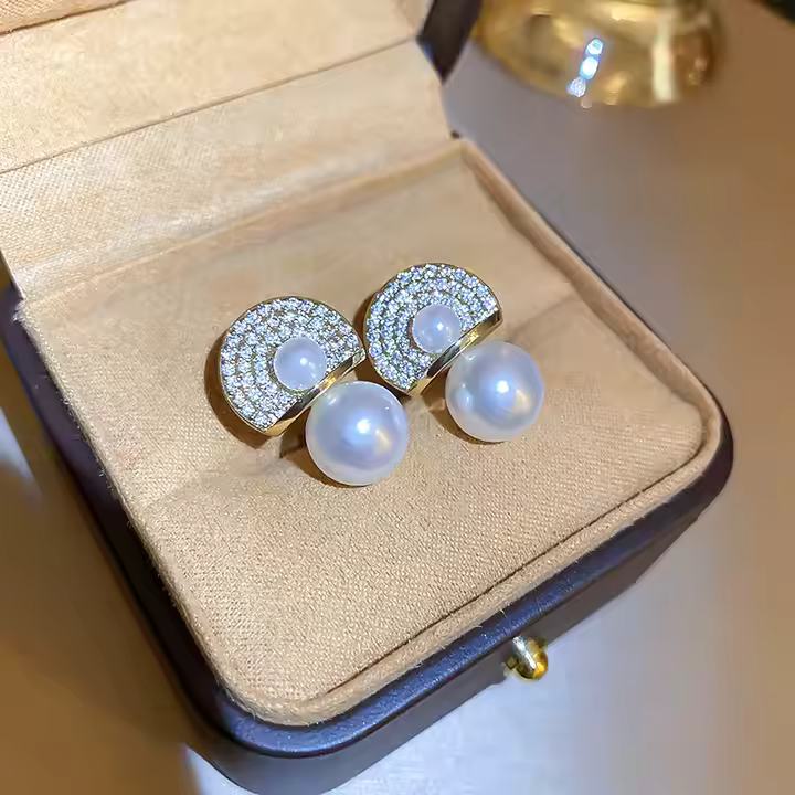 Elegant Double Pearl Earrings