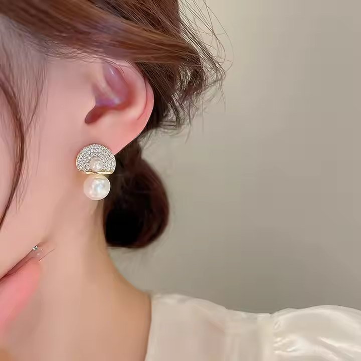 Elegant Double Pearl Earrings