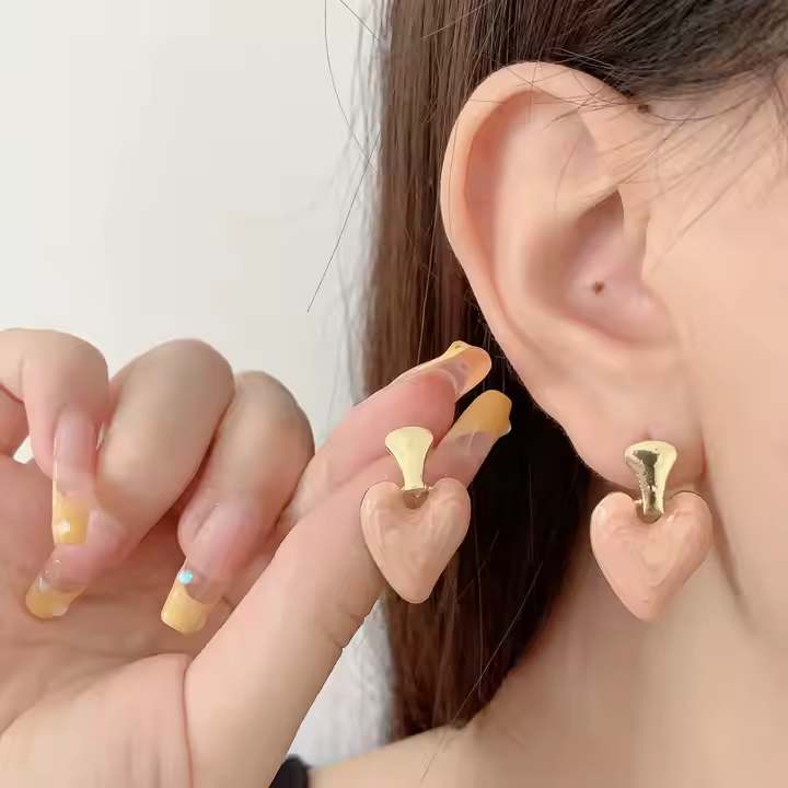 Heart Drop Earrings – Romantic Glow