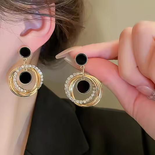 Gold Drop Earrings – K-Drama Feels