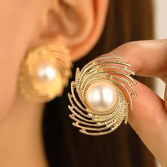 Gold Flower Studs – Blossom in Style