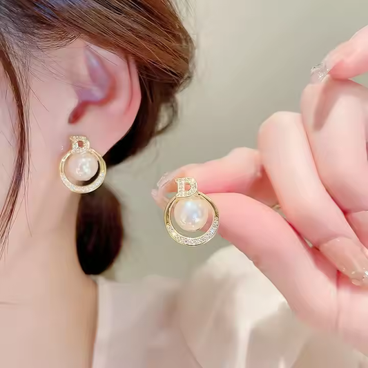 Pearl D Earrings – Timeless Beauty