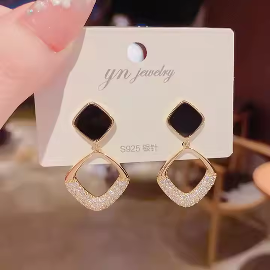 Black Drop Earrings – Edgy & Chic