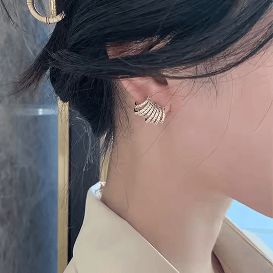 Elegant Crystal-Studded Earrings