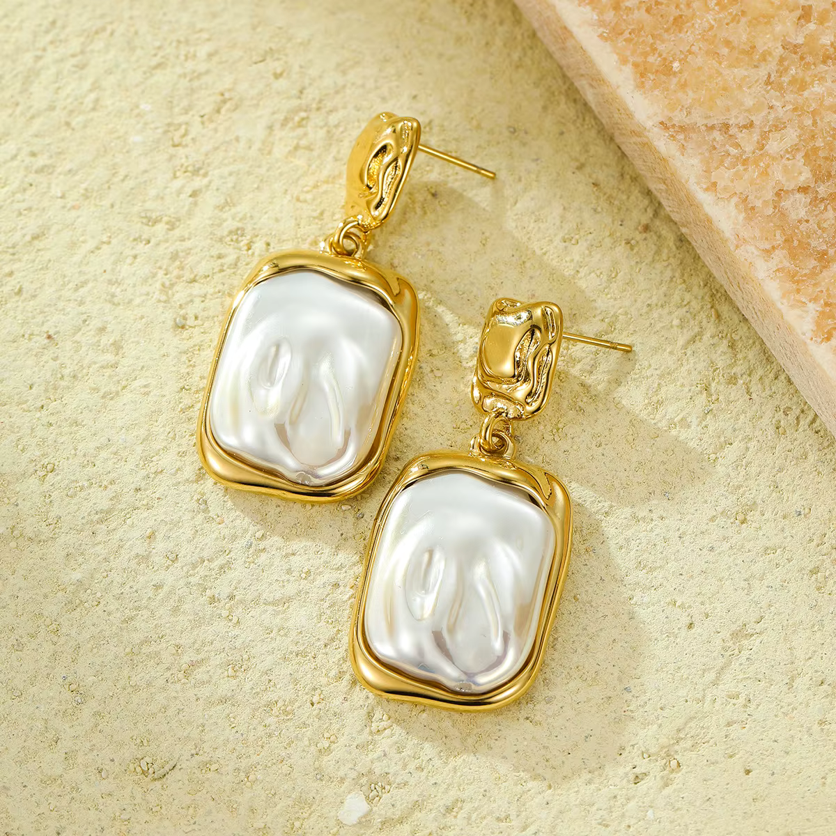 Gold-Plated Timeless Pearl Earrings
