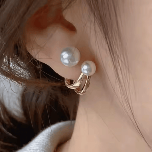 Elegant Double Pearl Earrings