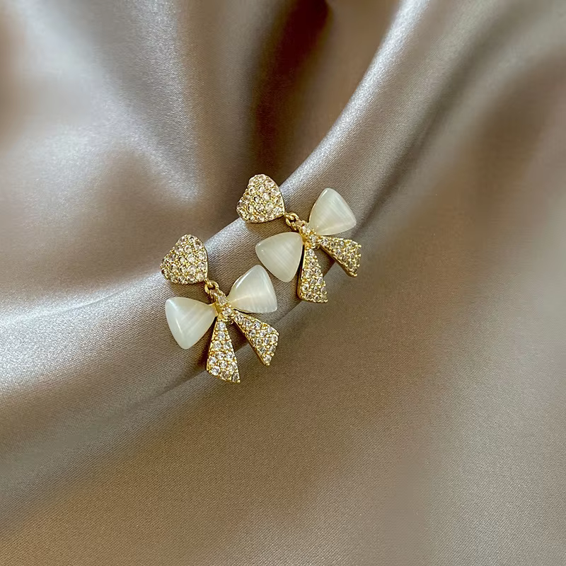 Gold Bow Earrings – Cute & Classy