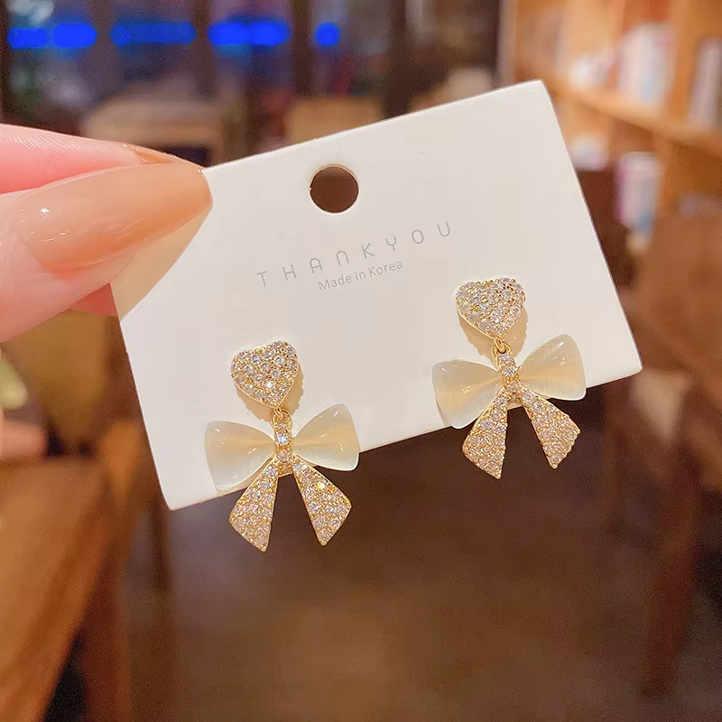 Gold Bow Earrings – Cute & Classy