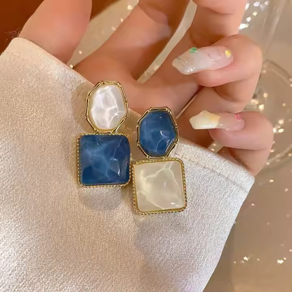Marble Drop Earrings – Artsy Vibes