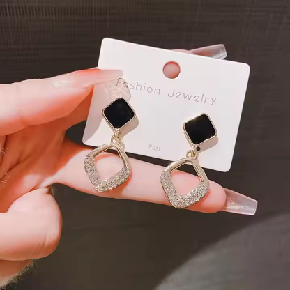 Black Drop Earrings – Edgy & Chic