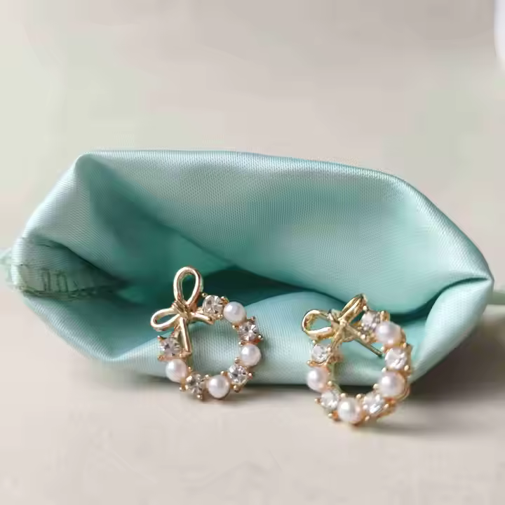Elegant Pearl Bow Earrings