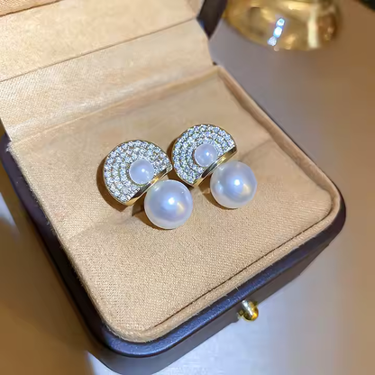Elegant Double Pearl Earrings