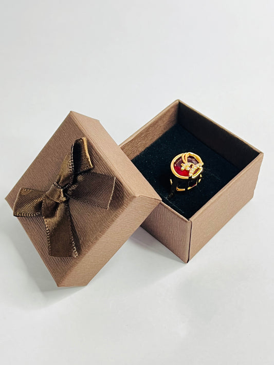 JEWELMA Gold Butterfly Adjustable Ring
