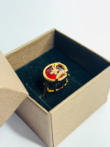 JEWELMA Gold Butterfly Adjustable Ring